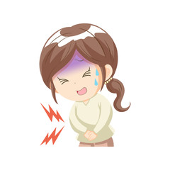 若い女性　腹痛