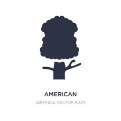american chestnut tree icon on white background. Simple element illustration from Nature concept.