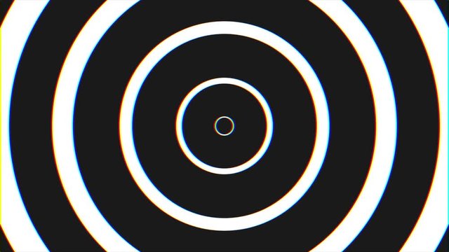 Black and White Seamless Looping hypnosis spiral Background. Circles hypnotic animation. Hypnotic graphic effect