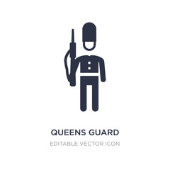 queens guard icon on white background. Simple element illustration from People concept.