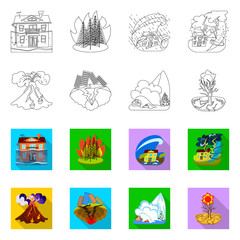 Vector illustration of weather and distress sign. Collection of weather and crash stock vector illustration.