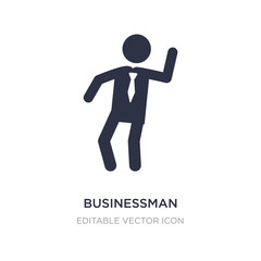 businessman dancing icon on white background. Simple element illustration from People concept.