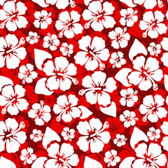 Hibiscus seamless background vector design summer shirt