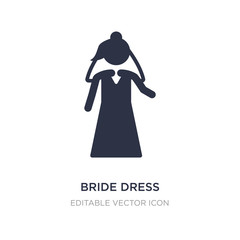 bride dress icon on white background. Simple element illustration from People concept.