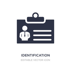 identification pass icon on white background. Simple element illustration from People concept.