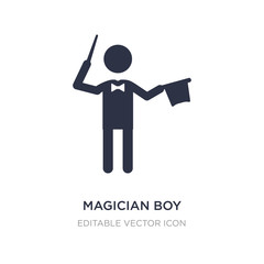 magician boy icon on white background. Simple element illustration from People concept.