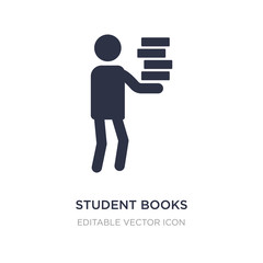 student books icon on white background. Simple element illustration from People concept.