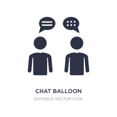 chat balloon icon on white background. Simple element illustration from People concept.