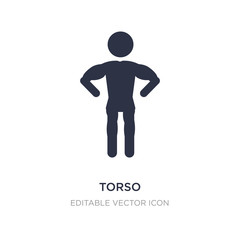 torso icon on white background. Simple element illustration from People concept.
