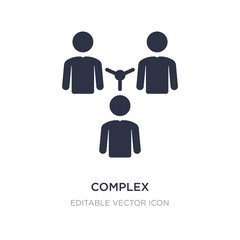 complex icon on white background. Simple element illustration from People concept.