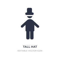 tall hat icon on white background. Simple element illustration from People concept.