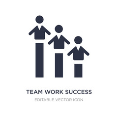 team work success icon on white background. Simple element illustration from People concept.