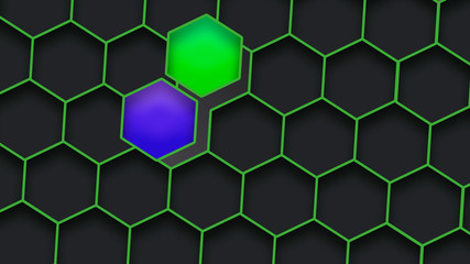 Beautiful hexagons texture. Colorful geometric background