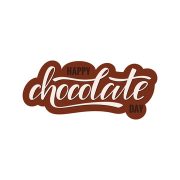 Happy Chocolate Day Typography Lettering