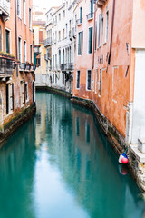 Beatiful and empty canal in Venice, Italy