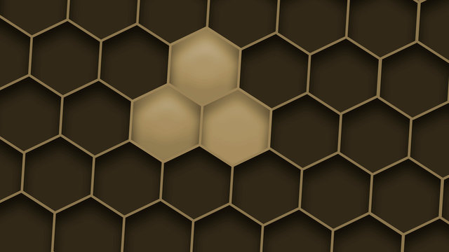 Abstract hexagons texture. Geometric shapes wallpaper © Александр Ковалёв