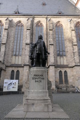 Front view to the new Bach monument in Leipzig, Germany