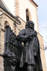 The new Bach monument in Leipzig, Germany