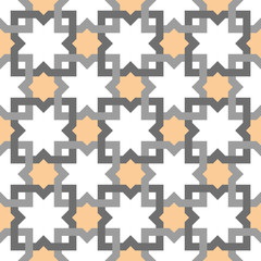 Decorative pattern for the background, tile and textiles..It is assembled from modular parts. Vector. Seamless.