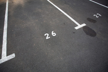 Fototapeta premium Parking marquage au sol, signalétiques 