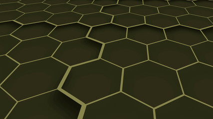 Abstract honeycomb texture. Art hexagons background