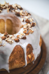 Polish Easter bundt cake with icing