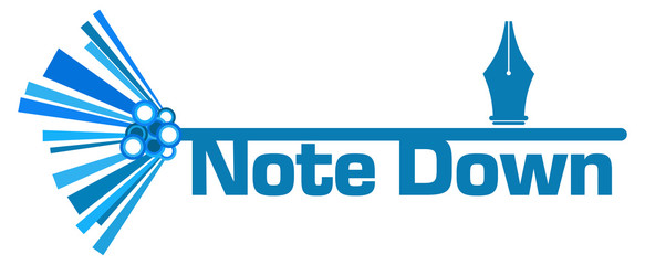 Note Down Blue Graphical Element With Symbol 17864 