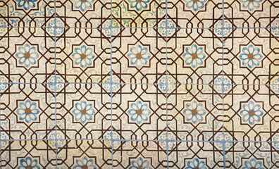 vintage ceramic tiles background, perfect colorful pattern