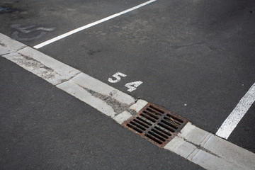 Fototapeta premium Parking marquage au sol, signalétiques 