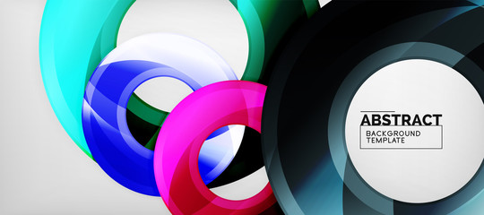 Glossy circles geometric background