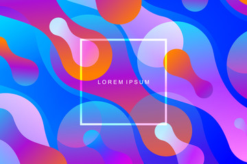 Minimal geometric abstract background. Futuristic colorful gradient shapes design. Creative illustration ideal for cover, poster, web and social media. Vector eps10.