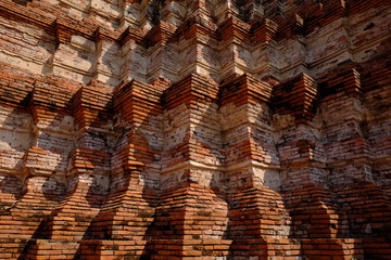 brick pagoda temple in thailand