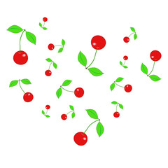 Pattern with cherries. - Illustration.
