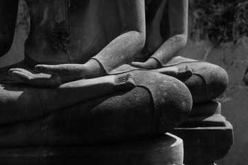 hand of buddha black and white