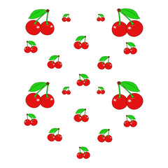 Pattern with cherries. - Illustration.