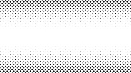 Halftone gradient pattern. Abstract halftone dots background. Monochrome dots pattern. Grunge vector halftone texture. Pop Art, Comic small dots. Banner with space. Template for cover, card, flyer