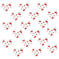 Pattern with cherries. - Illustration.