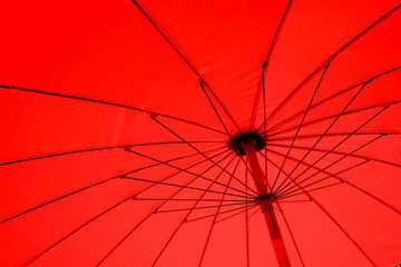 Obraz premium Under the Red Umbrella