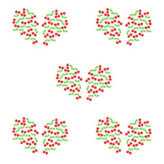 Pattern with cherries. - Illustration.