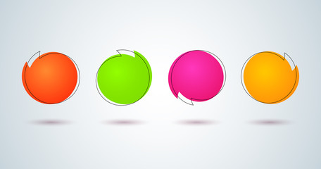 Promo tags price label sale Bright colored round banner sticker in frame Set Design element for advertising discount sale special offer banner Modern tag theme business marketing promotion Vector icon