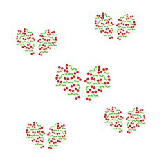 Pattern with cherries. - Illustration.