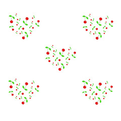 Pattern with cherries. - Illustration.