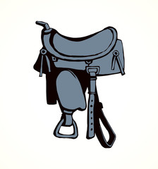 Saddle. Vector drawing