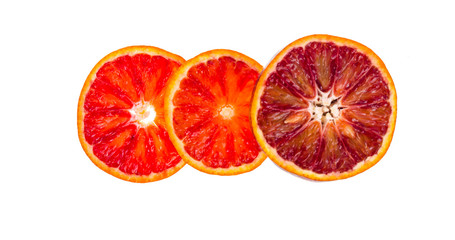 Orange red sweet ripe juicy sliced.