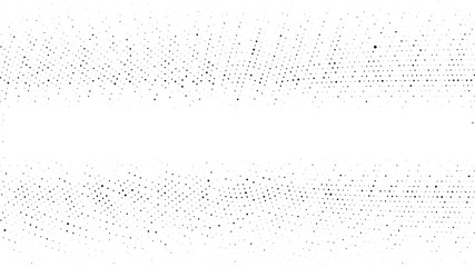 Halftone gradient pattern. Abstract halftone dots background. Monochrome dots pattern. Pop Art, Comic small dots. Gradient frame. Banner with space. Design for presentation, report, flyer, card