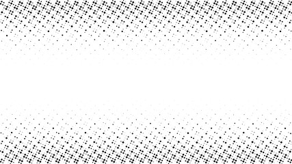 Halftone gradient pattern. Abstract halftone dots background. Monochrome dots pattern. Pop Art, Comic small dots. Gradient frame. Banner with space. Design for presentation, report, flyer, card