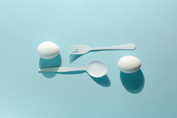 Easter dinner, minimal creative concept