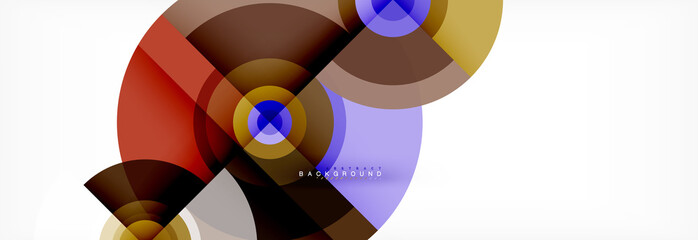 Fototapeta premium Round circles and triangles abstract background