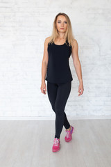 Active woman wearing leggings. Healthy lifestyle concept. Sport woman