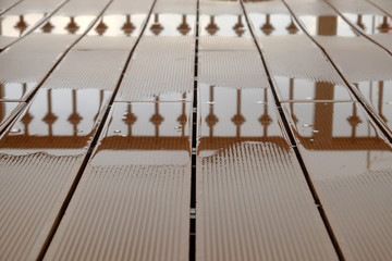 closeup wet floor texture